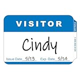 C-Line Self-Adhesive Name Badges, 2 x 3-1/2, Blue, 100/Box (92245)
