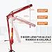 Hymula 360° Swivel Hydraulic Pickup Truck Crane Receiver Hitch Mounted Crane with 3 Boom Capacities of 500 lbs, 750 lbs and 1000 lbs for Lifting Goods in Construction, Forestry, Factory, Auto Shop