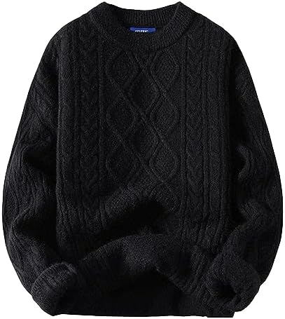 Aelfric Eden Women's Oversized Cable Knit Crewneck Sweaters Long ...