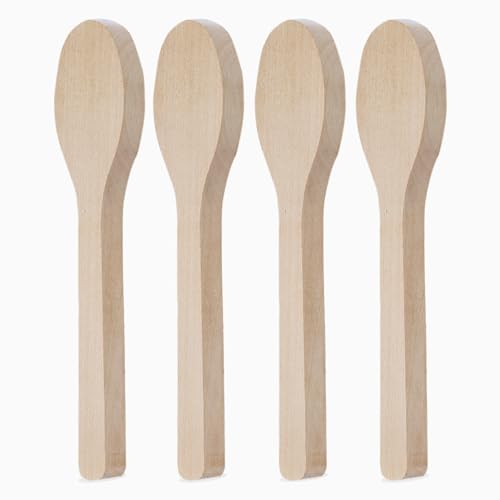 Prefdo 4PCS Unfinished Basswood Carving Spoon Blanks, Custom Style, 10