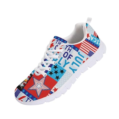 Image of GIFTPUZZ Mens Lace Up Athletic Trainers Running Sneakers Wedge Breathable Gym Lightweight Sports Tennis Shoes