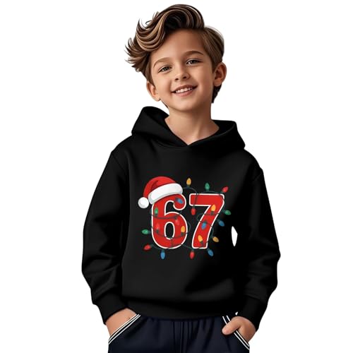 67 Christmas Jumper Kids Hoodie Six Seven 6 7 Meme Shirt Long Sleeve Pullover Sweatshirt Fashion Xmas Hoodies For Boys Girls 67 Meme