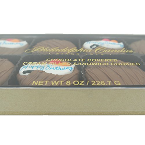 Philadelphia Candies Milk Chocolate Covered Oreo Cookies, Happy Birthday Gift Net Wt 8 Oz #TOP2