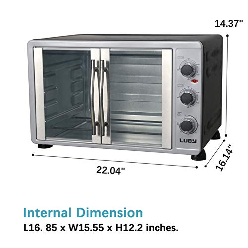 Luby Extra Large Toaster Oven, 18 Slices, 14'' pizza, 20lb Turkey