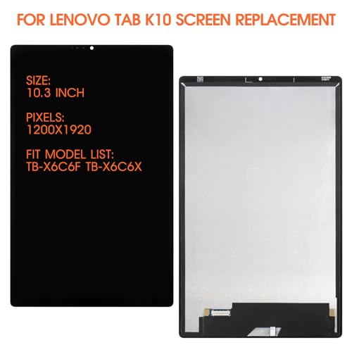 AGCUT for Lenovo Tab K10 Screen Replacement for Lenovo Tab K10 LCD Display TB-X6C6F TB-X6C6X LCD Digitizer Assembly Repair Part