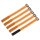 QUARKZMAN 5 Stück Wiederverwendbare Batterie-Befestigungsgurte, 0,8x12 Orange Nylon Mehrzweck-Batteriehaltegurt Verstellbarer Klettverschluss-Haken-Schleifen-Befestigungsgurt für Quadcopter