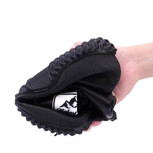 JOMIX Unisex Gummistiefel Damen Herren Faltbar Hoch Regenstiefel Wasserdichte Rutschfest Leicht PVC Stiefel Garten Regenschuhe (YXW2507, Schwarz, 38-39 EU)