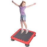 Rikopin(リコピン） ジャンピングボード 家庭用 トランポリン 大人 子供 バランス感覚 バンバンボード ボード型 エアボード 安全 静音 室内 ダイエット エクササイズ 体幹 お祝い 誕生日 クリスマス プレゼント (レッド)