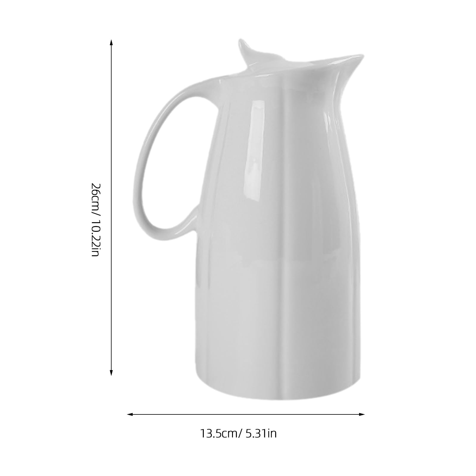 Pichet de Service à Boissons en Céramique Blanche 2300 Ml