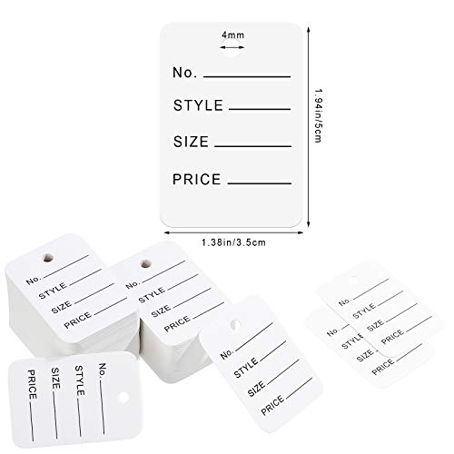 Image of Honoson 2006 Pcs Clothing Price Tags with Gun Set, Including 1 Garment Price Tag Attacher with 5 Steel Needles 500 Clothing Label and 1500 Plastic Fasteners Barbs(Ordinary Style)