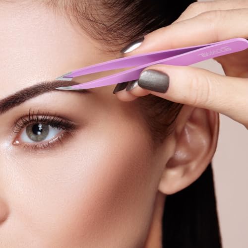 TsMADDTs Tweezers for Women Facial Hair - Precision Tweezers Set with Travel Case - Stainless Steel with Scissor, Mirror - Thumbnail 7