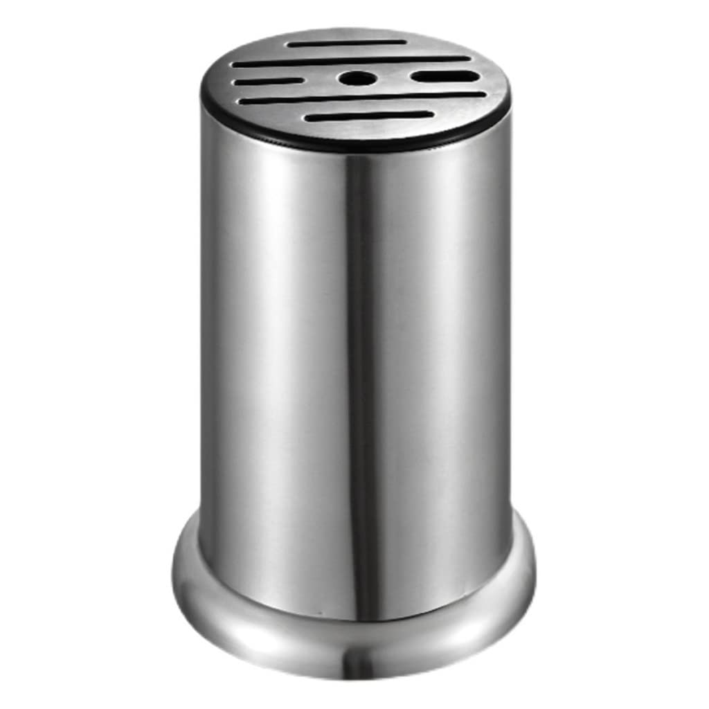 Bnnp Grey Knife Storage Block, Knife Organizer 不锈钢刀架家用简单多功能刀具座椅厨房刀厨房用品架桌面刀存放桶 Kitchen Knife Holder For Kitchen Counter