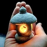 Daisylily Japanese Pagoda LED Lamp Statue Figurine, LED Lantern Pagoda Statue Figurines for Home Table Decor - Style A