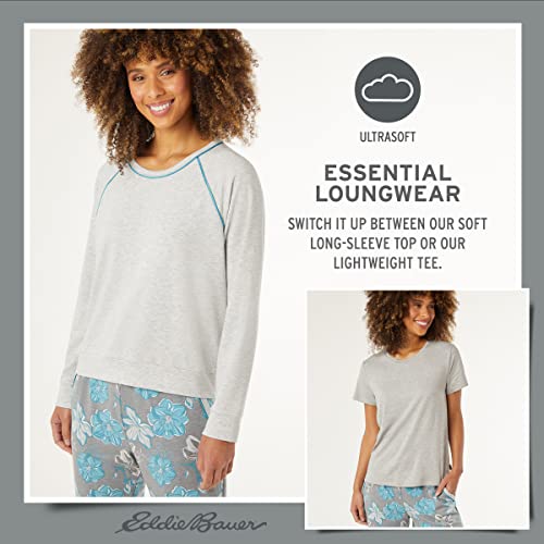 Eddie Bauer 4pc Women's Pajama Sets - Long Sleeve & Jogger Pajama Set for Women - Womens Pajama Sets Shorts & Crewneck Top3