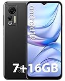 Unlocked Smartphone, Ulefone Note 14 Unlocked Cell Phone, 7GB+16GB expanded 128GB, Android 12 Smartphone, 6.52 inch HD+, 3 Card Slots, 4500mAh Battery, 8MP Main Camera, Dual SIM Dual 4G Phone Black