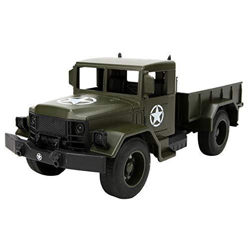 Simulazione Camion Modello Militare Auto Tirare Indietro Veicolo Giocattoli Auto Pressofuso Educazione Cognitivo Giocattolo Compleanno Natale Regalo per Oltre 3 Anni Bambini Ragazze Ragazzi (Verde)