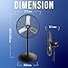 Tornado 24 Inch High Velocity Oscillating Metal Pedestal Fan Commercial, Industrial Use 3 Speed 7600 CFM 1/4 HP 6.6 FT Cord UL Safety Listed
