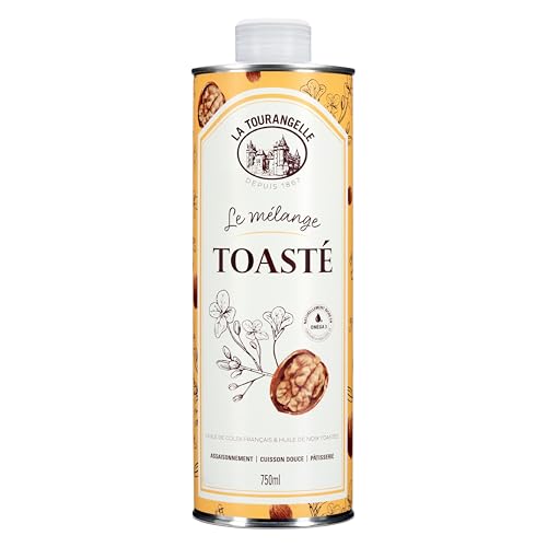 La Tourangelle - Huile mélange toasté - Huile de colza et huile de noix toastée - Goût délicatement toasté - Riche en Oméga 3-750ml