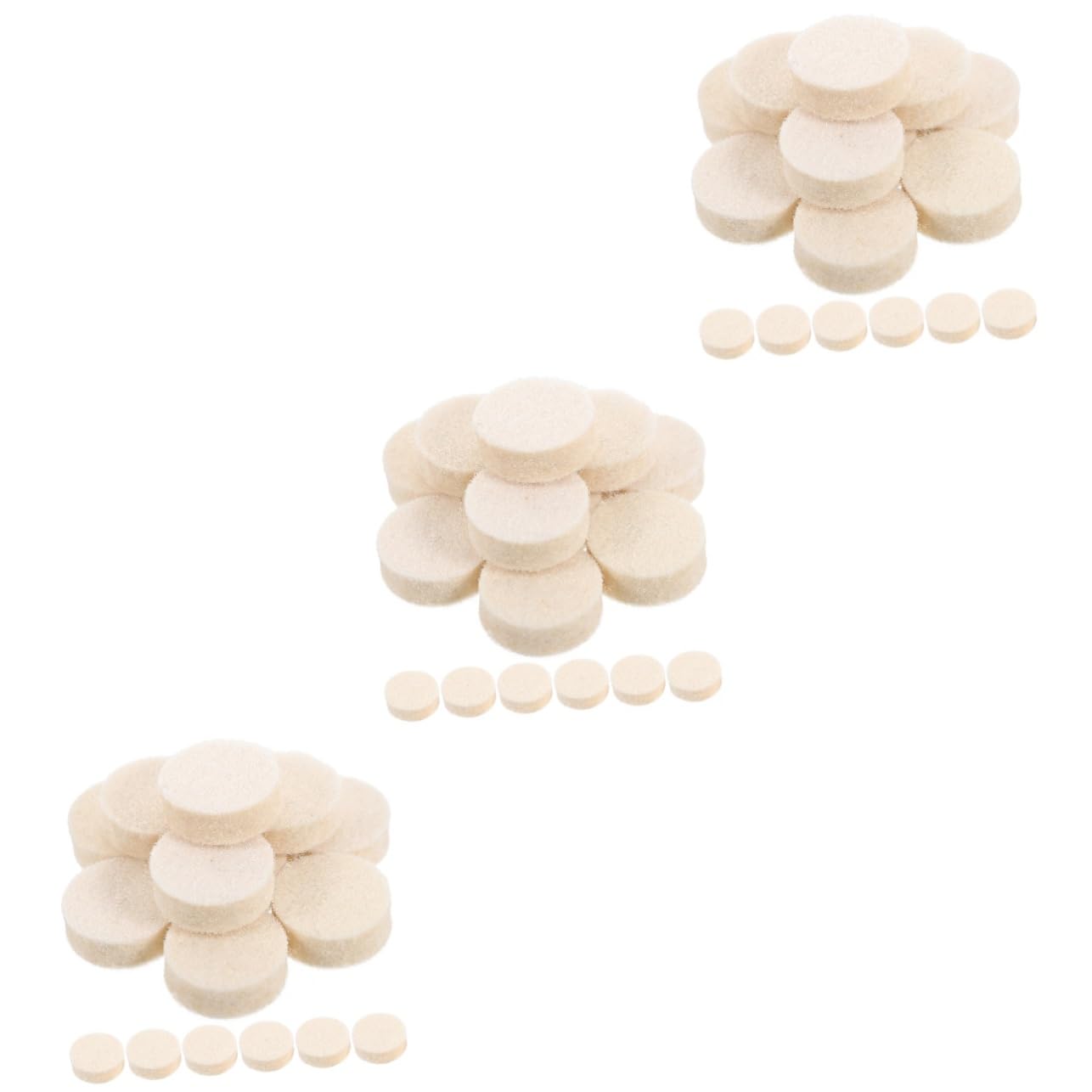 Cabilock 3sets Rotary Tool Polishing Wheel Wool Buffing Wheel Jewelry Polisher Head 100pcs*3