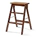 GMLSD Stołki Stołowe, Stołek Drabiny Z Litego Drewna Domowego Stolca Drabiny Przenośne Składane Krzesło/Stołek Z Bezpieczeństwem Pedału Niepoślizgowa Wielofunkcyjna Kuchnia Wysoki Stołek/Honey Colo