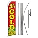 We Buy Gold (Red) Swooper Advertising Flag & Pole Kit - Perfect for Pawn Shops, Consignment Shops, Loan Shops