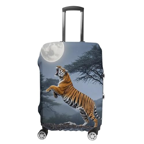 Tiger Moon Luggage Cover, Elastic Luggage Protector Fits 19-32in Suitcases, Washable & Anti-Scratch Suitcase Cover for Men Women XL