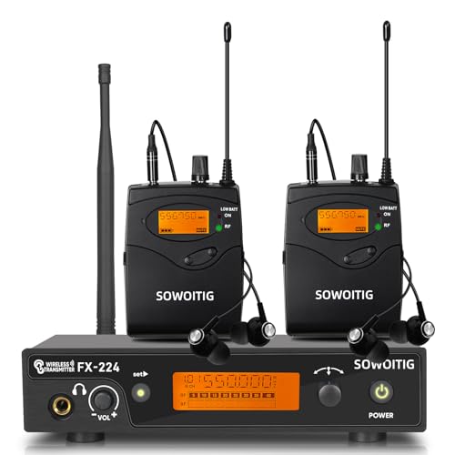 SOWOITIG Kabelloses In-Ear-Monitoring-System – Professionelles UHF-IEM-System (Mono) mit...