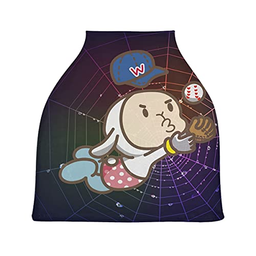 野球おかしいベビーカーシートカバーキャノピー伸縮性看護カバー幼児用母乳の男の子の女の子のための通気性防風冬のスカーフ