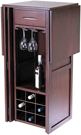 Winsome Newport Wine Storage, Walnut
