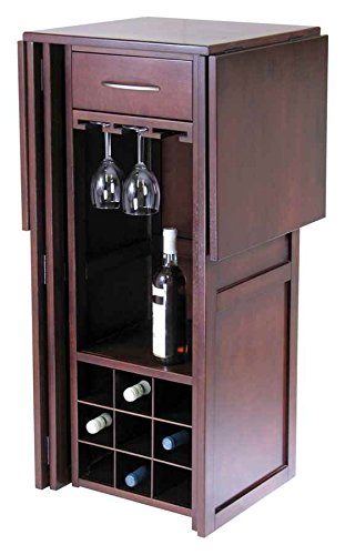 Winsome Newport Wine Storage, Walnut #TOP3