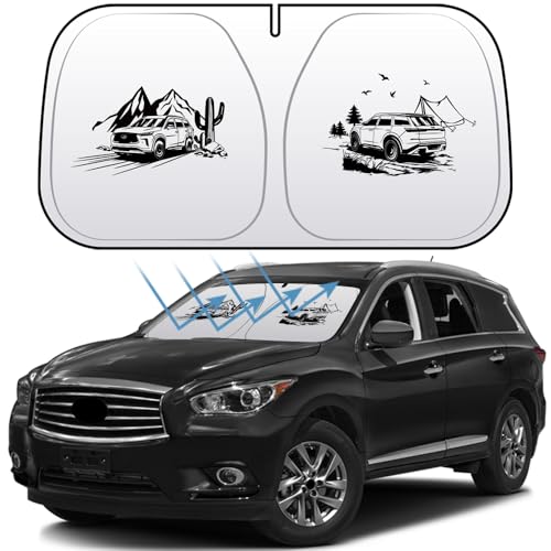 Windshield Sun Shade Compatible with Infiniti Q50 QX60 2014-Present Car Front Window Covers Sun...