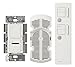 Lutron Maestro IR Fan Control and Light Dimmer for incandescent and halogen bulbs, with IR Remote Control, Single-Pole or Multi-Location, MIR-LFQMT-SW, Snow