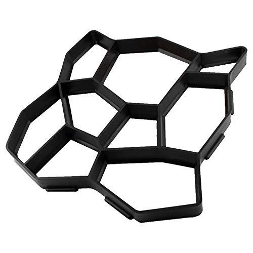 Walk Path Maker, 2 Packs Plus Size: 18.9 X 18.9 X 1.8 Inch Pathmate Stone Moldings Paving Pavement Concrete Molds And Foams Stepping Stone Paver Walk Way Cement Mold #TOP1