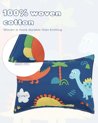 Image of ALVABABY Toddler Pillowcases 2 Pack Organic Cotton Kids Pillow Cover Fit 13 inchx 18 inch or 14 inchx19 inch Envelope for Girl Boy Travel(Pillowcase Only) 2L-FTP08A