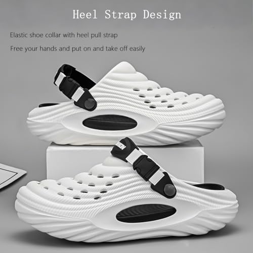 Breathable Slip-On Sandals for Men, 5cm/1.97in Summer Hollow Thick-Soled Beach Sandals, Non-Slip Eva Light and Comfortable Slippers, Suitable for Indoor and Beach Activities3