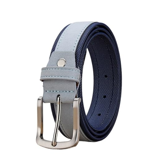 LUYSGBXR Ledergürtel Herren Men Belt with Strap Luxury Pin Buckle Belts 3.5/4.0 cm Width Belt for Trousers Mens Accessories(110cm,3.8 cm Beige) – Bild 3