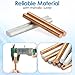 OGANAZI 4 Pcs Pure Copper Zinc Rods, High Purity Solid Copper Zinc Bar Diameter 10mm Length 100mm (2 Copper Rods and 2 Zinc Rods), JMUS20243107