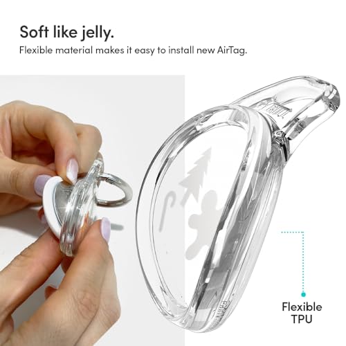 Image of CYRILL Shine with Key Ring Designed for AirTag Case (2021) - Parent, Crystal Clear Gingerbread
