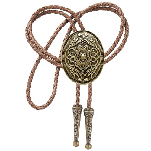Image of Jeilwiy Bolo Tie for Men, Western Bolero Tie Cowboy Ties Native American Cowgirl Bolo Tie Accessories for Men Women