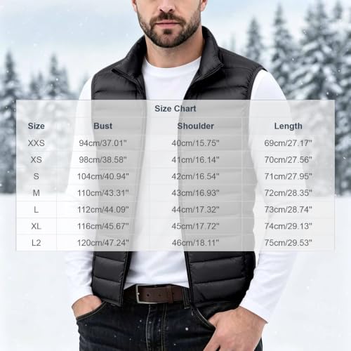 Puffer Vest Men Fall Winter Fashion Sleeveless Quilted Fleece Vest Jacket - image 4