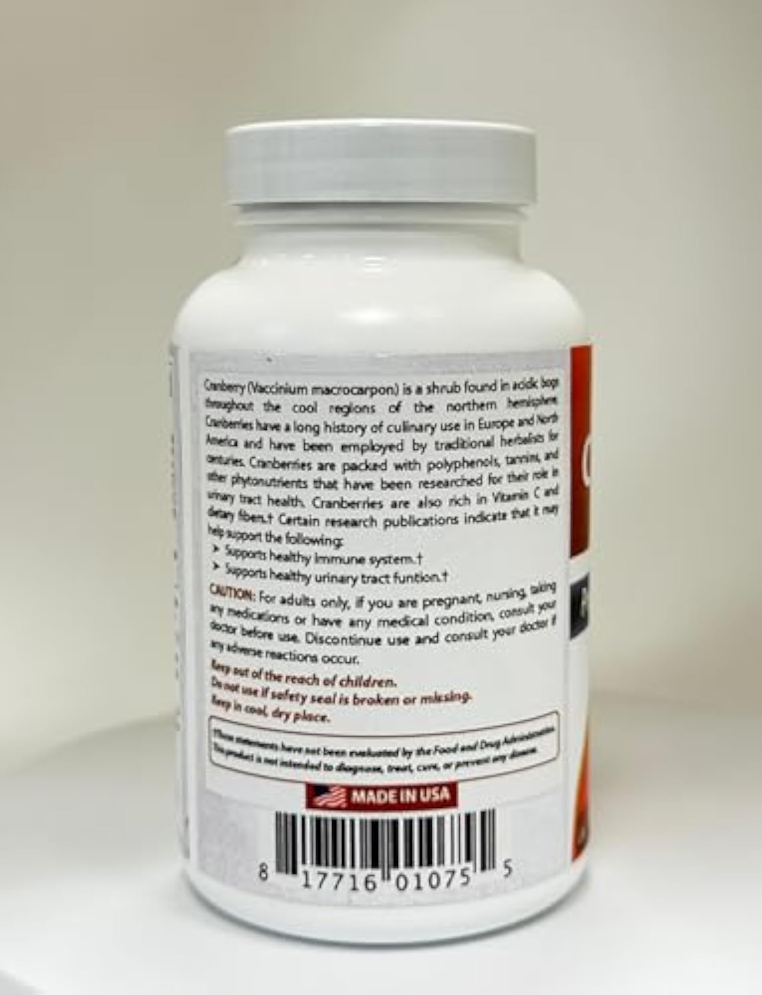 Cranberry Supplement, 3X Strength, 12600mg, 180 Veggie Capsules