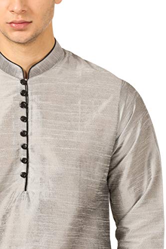 Image of Royal Kurta Men's Cotton Silk Dhoti Kurta (White)