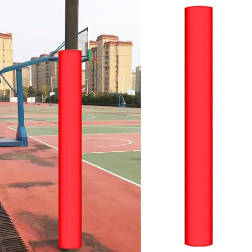 Protection universelle pour poteau de basket rouge de 15 cm de diamètre et 183 cm de haut