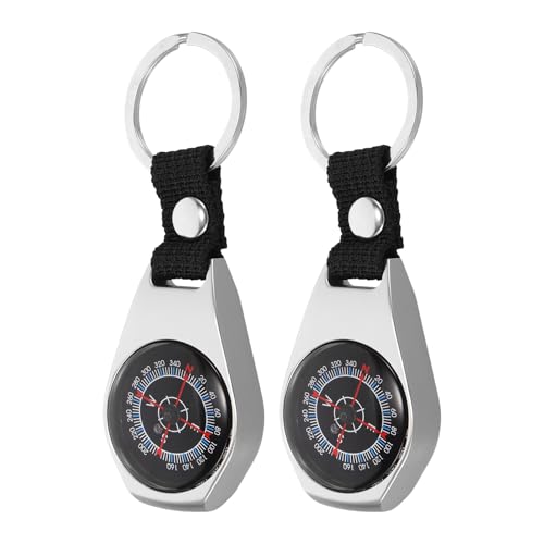 Set de 2 Brújulas Mini con Llavero para Camping miniatura 1