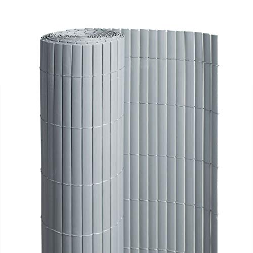Canisse PVC en Rouleau de 3m pour clôture ou Balcon (1m50, Gris RAL 7040)