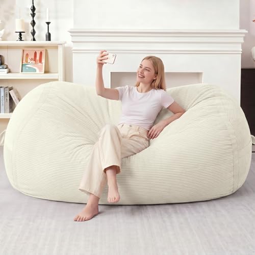 Image of 6FT Bean Bag Chair 6'Giant Bean Bag Chairs with Adults, Large Beanbag Chair