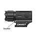 Comunite Tactical Flashlight 600 Lumen 2 Light Modes Rechargeable Ultra-Compact, Quick Release Waterproof Light Rail Mounted with Charger, Batteries Included(Black)