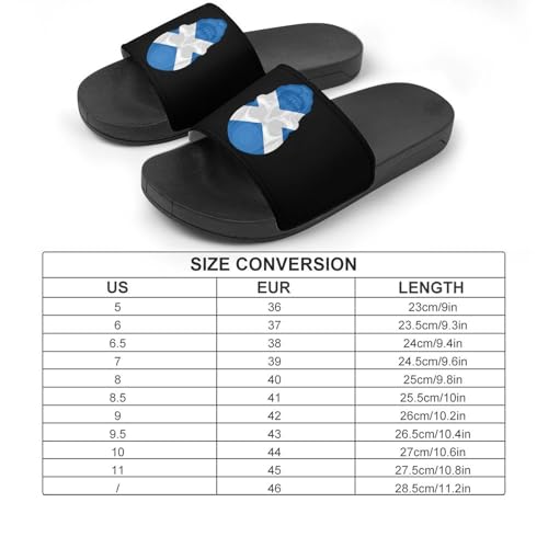 Scotland Flag Skull Unisex Shower Shoes House Slippers Non-Slip Indoor Bathroom Shoes for Pool Beach 40 (250mm)2