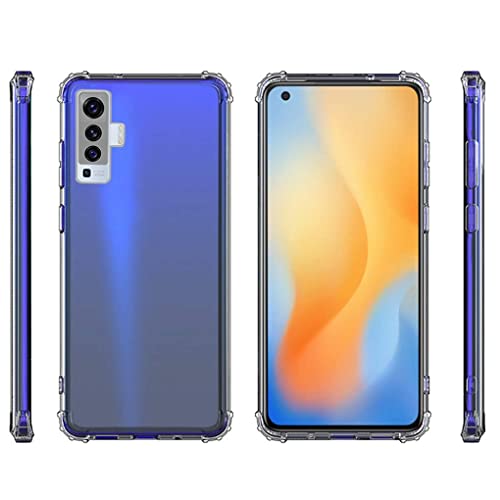 Image of COVERBLACK Rubber Silicone Back Cover for Vivo X50 - Transparent