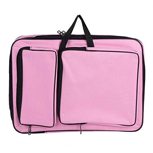 Image of haozaikeji A3 Artist Portfolio Carry Case Bag Portable Waterproof Canvas Shoulder Bag Painting Pad Backpack for Sketching Painting Art Supplies with Shoulder Straps & Carry Handle